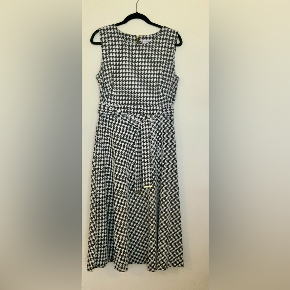 Calvin Klein black and white dress
